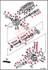 PUMP, HYD TANDEM, W/O GEAR PUMP 6689135REM (2)