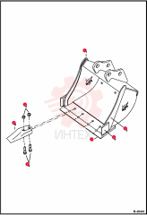 TOOTH, BUCKET ASSY 10 6684447 (1)