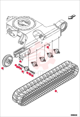 TRACK RUBBER (400X76X72.5) 16" MX