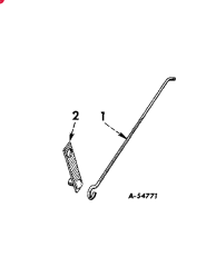 IH FERTILIZER UNIT ROD, throw-out front