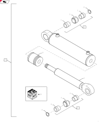 2012 CYLINDER,Double Acting, 34.92mm Rod, 549.4mm Stroke