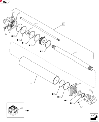 NUTRI-PLACR CYLINDER,Double Acting, 38.1mm Rod, 609.6mm Stroke