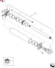 NUTRI-TILL'R 24 ROW CYLINDER,Double Acting, 31.75mm Rod, 254mm Stroke
