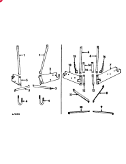 1966 BRACE, hopper support LH, for use with Farmall 504 tractor