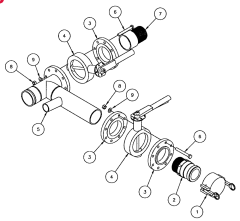 LIQUID SYSTEM APPLICATOR COUPLING,4" Male Adapter-4" Male Thread