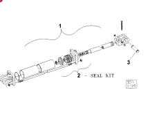 MOUNTED HYDRAULIC CYLINDER,Double Acting, 31mm Rod, 406.4mm Stroke