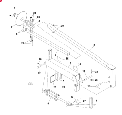 MOUNTED HYDRAULIC CYLINDER,Double Acting, 31mm Rod, 406.4mm Stroke