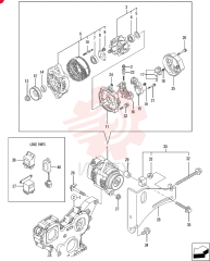 ALTERNATOR,12V, 55 Amp