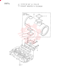 MANIFOLD, EXHAUST, 3TNE84-YBD: 1, LEV.: .