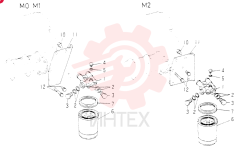 Схема (6D14) - MITSUBISHI DIESEL ENGINE - K904C, K907B, K907C & YS750-2 (1/77-12/06) VAME035827 (1)