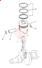 Схема (6D15) - MITSUBISHI DIESEL ENGINE FOR K904C, K907B, K907C & YS750-2 (1/77-12/06) VAME032639