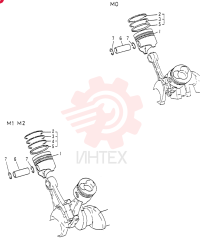 Схема (8DC9) - MITSUBISHI DIESEL ENGINE - K914 & K975 (1/79-12/06) VAME062395