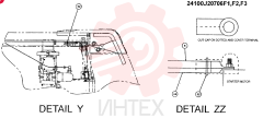 WIRING ASSY, ELEC (F1 ONLY), Serial Range: -4/9/99 24100J20706F1 (4)