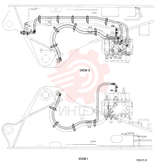 CONTROL LINES, VALVE (BOOM SAFETY), QTY-F1: F1, QTY-F2: - YM64H00028F1 (1)