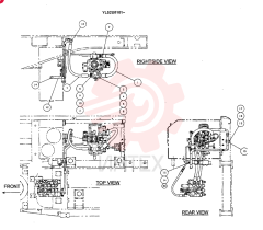 HYD LINES, UPPER (PUMP) YM30HU0001F1