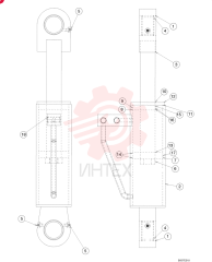 LIFT CYLINDER,Double Acting, 57.15mm Rod, 209.55mm Stroke YY01VU0001F1 (2)