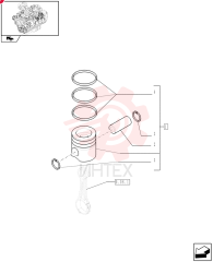 PISTON & RINGS KIT 8094740
