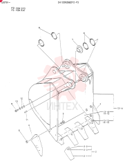 BUCKET ASSY 0.3 M³(0.39 CU. YD) (FOR STD)