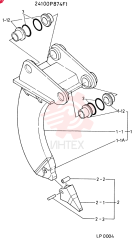 RIPPER ASSY, CONSISTS OF REF. 1 TO 3