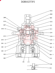 Схема (K905) - MARK II EXCAVATOR BTW LP2401-LP3407 (1/00-12/03) 2436U1277F1