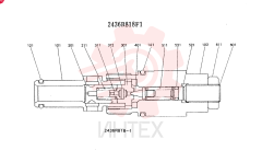 Схема (K905LC) - MARK II EXCAVATOR ASN YPU00001 (1/87-12/03) 2436R818F1