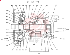 Схема (K905LC) - MARK II EXCAVATOR BTW YP1001 - YP1281. (4/89-12/03) 2441U747F2