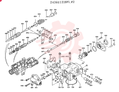 Схема (K905LC) - MARK II EXCAVATOR BTW YP1001 - YP1281. (4/89-12/03) 2436U1318F1