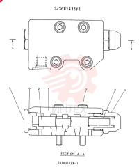 Схема (K907LC) - MARK II EXCAVATOR BTW YQU0001 - YQU0400 (1/87-12/03) 2436U1433F1