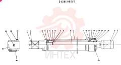 CYLINDER ASSY(BUCKET) CONSISTS OF THE FOLLOWING PARTS 24380995F1