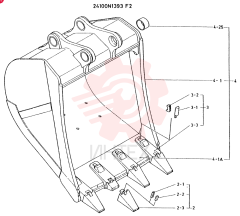 BUCKET ASSY. 2.0M, CONSISTS OF ITEM 2 To 4