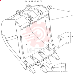 BUCKET ASSY, CONSISTS OF ITEM 1 TO 3