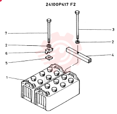 MOUNT ASSY, BATTERY CONSISTS OF REF. 1 TO 7 24100P417F2