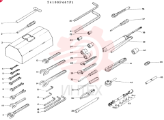 TOOL ASSY CONSISTS OF REF. 1 TO 46