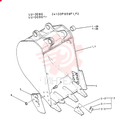 BUCKET ASSY, 2.0M3, Serial Range: LU.0096--LU.0139