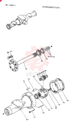 AXLE ASSY, FR., Serial Range: RK.1003-RK.1350 24100X1800F3 (1)