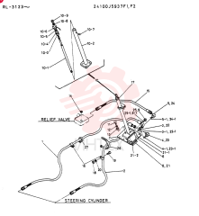 HYDR LINES,   STEER, Serial Range: RL.3123-RL.3629