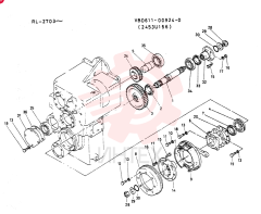 SHAFT ASSY, OUTPUT, (FOR 3 FWD. 1 RVSE) (2453U156)