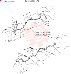 LINES, BRAKE AXLE 24100J306F3
