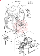 CAB  ASSY, Serial Range: RE.2072--RE.2I25 2427U375F4 (3)
