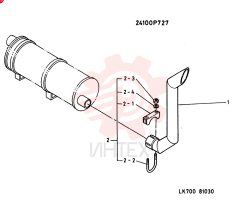 TUBE EXHAUST 24100P727