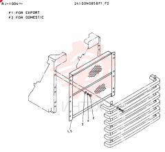 GRILLE GROUP, RADIATOR 24100N5858F1