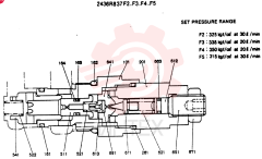VALVE ASSY, PORT RELIEF CONSISTS OF THE FOLLOWING PARTS 2436R837F2F5