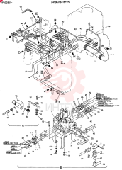 HYDR LINES, UPP, Serial Range: YPU00301-YPU00353 24100J13415F1 (1)