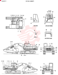 Схема (MD200BLC) - EXCAVATOR ASN YQU0001 (1/80-12/06) 24100J10238F3