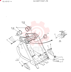 BUCKET ASSY, 1.0M3, Serial Range: YC-0101-YC-0170