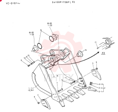 BUCKET  ASSY, 1.4M3, Serial Range: YC-0101-YC-0171