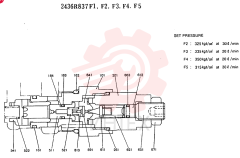VALVE ASSY PORT RELIEF, CONSISTS OF THE FOLLOWING PARTS 2436R837F1