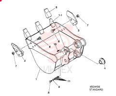 BUCKET ASSY, 450MM WIDE