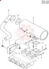 EXHAUST MANIFOLD AND SLIENCER 3TN84L-RT8A