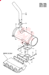 EXHAUST MANIFOLD AND SILENCER(A) 3TNE84-YBB